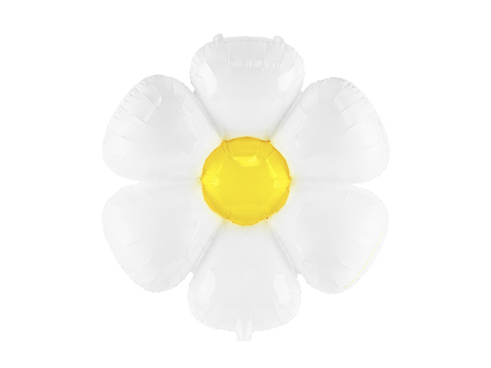 Hvid Blomst Folieballon - 103 cm