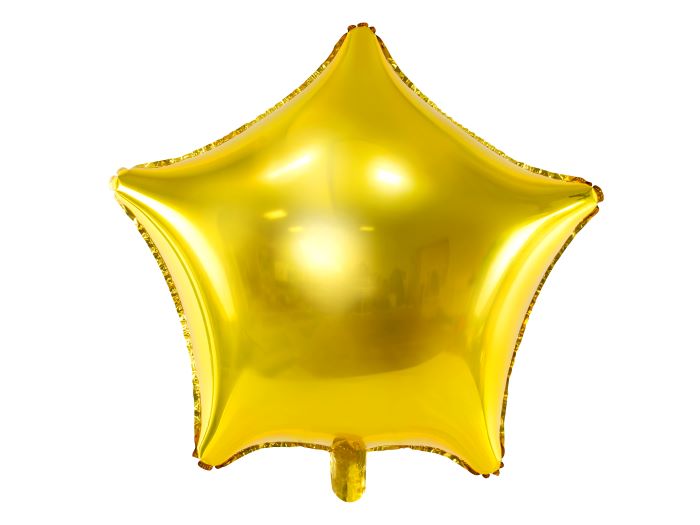 Metallisk guld stjerne folieballon - 70 cm