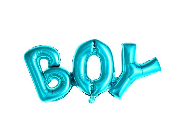 Blå Boy bogstav folieballon - 67x29 cm