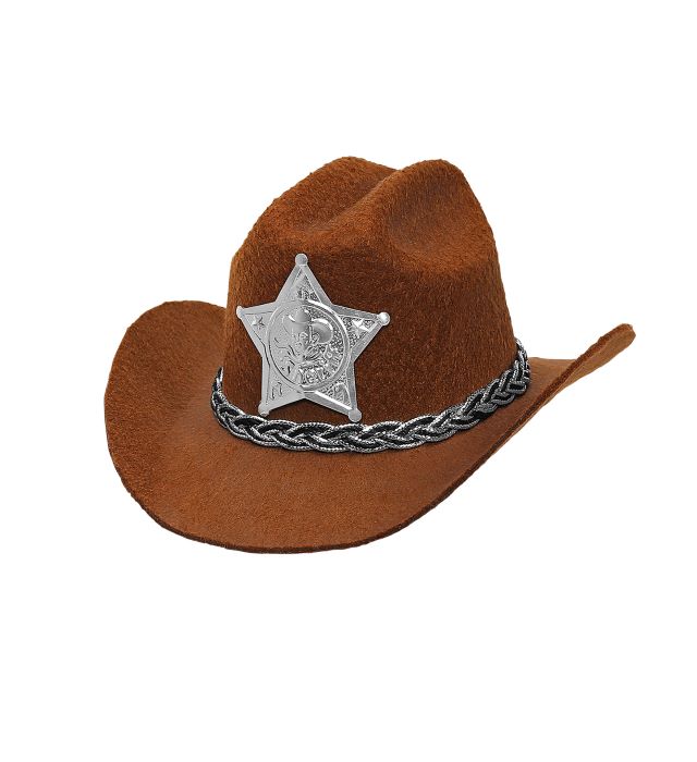 Brun mini sherif cowboy hat