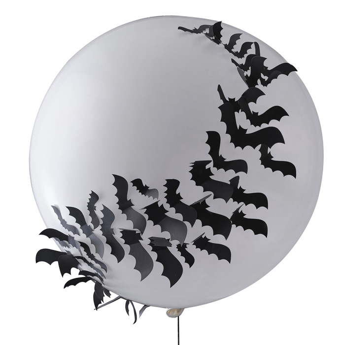 Stor Flagermus Ballon Hvid - 32 cm