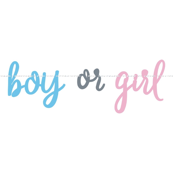 Gender reveal guirlande boy or girl 2,13m
