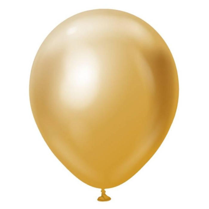 Se Balloner Chrome guld 22 cm 100x hos PartyVikings.dk