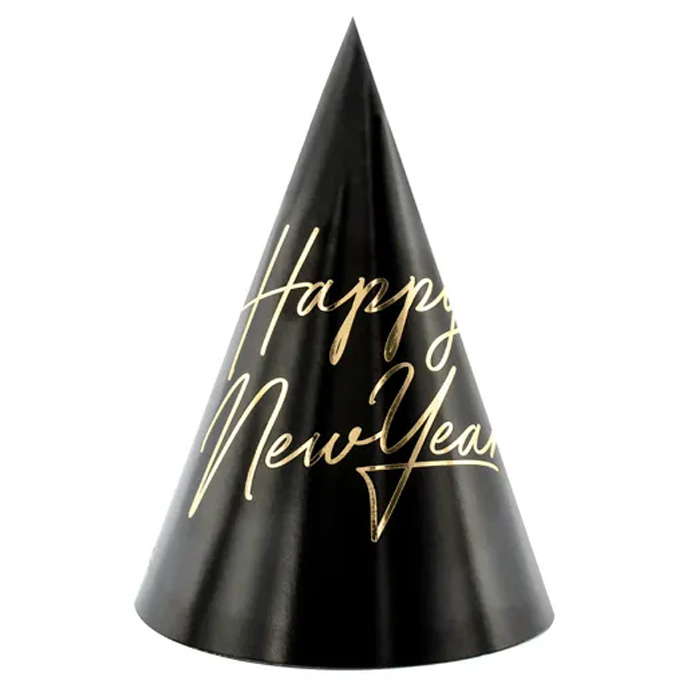 Happy New Year Hat 6x - 16 cm