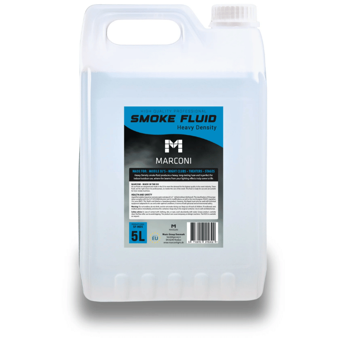 Røgvæske tyk til røgmaskine - 5 liter Marconi