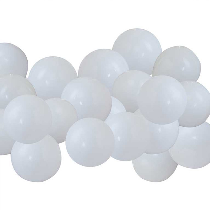Hvide Mini Balloner 40x - 12 cm