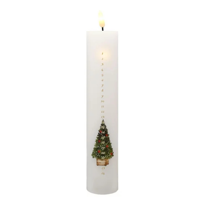 LED kalenderlys med juletræ og numre op til 24 magisk jul Det Gamle Apotek