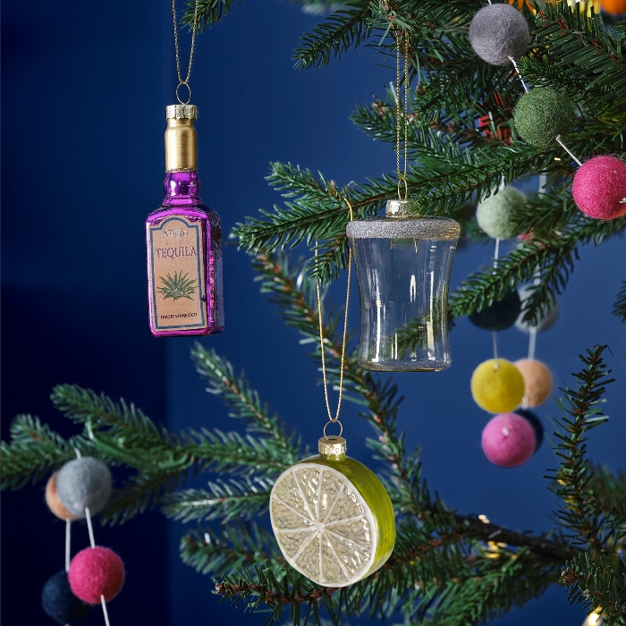 Tequila sæt jule dekoration til juletræ i 3 dele