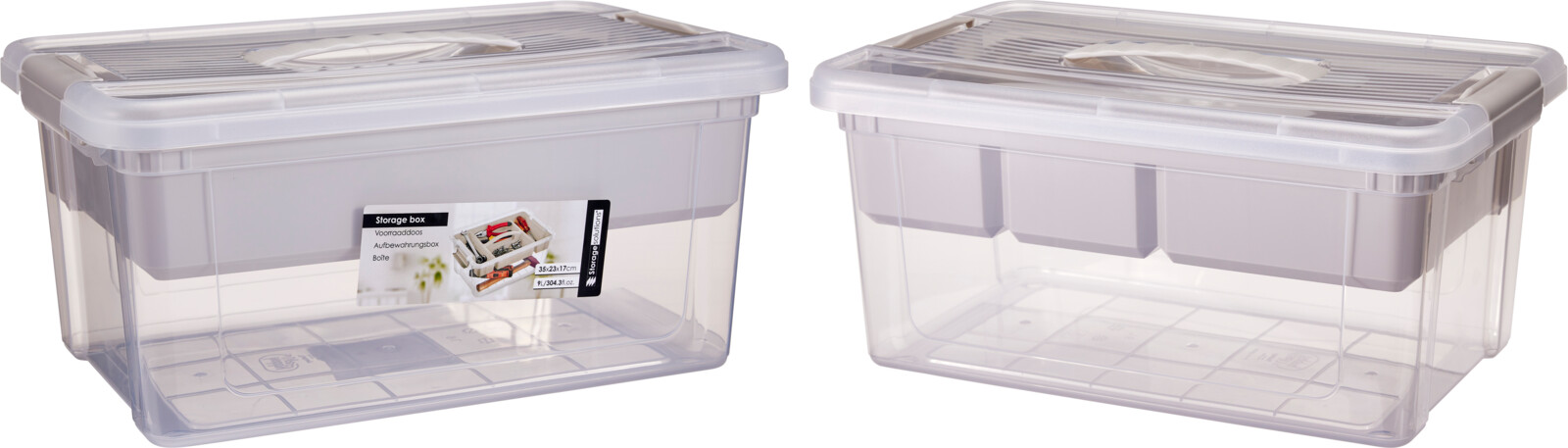 Opbevaringsboks 9000 ml med håndtag og organizer