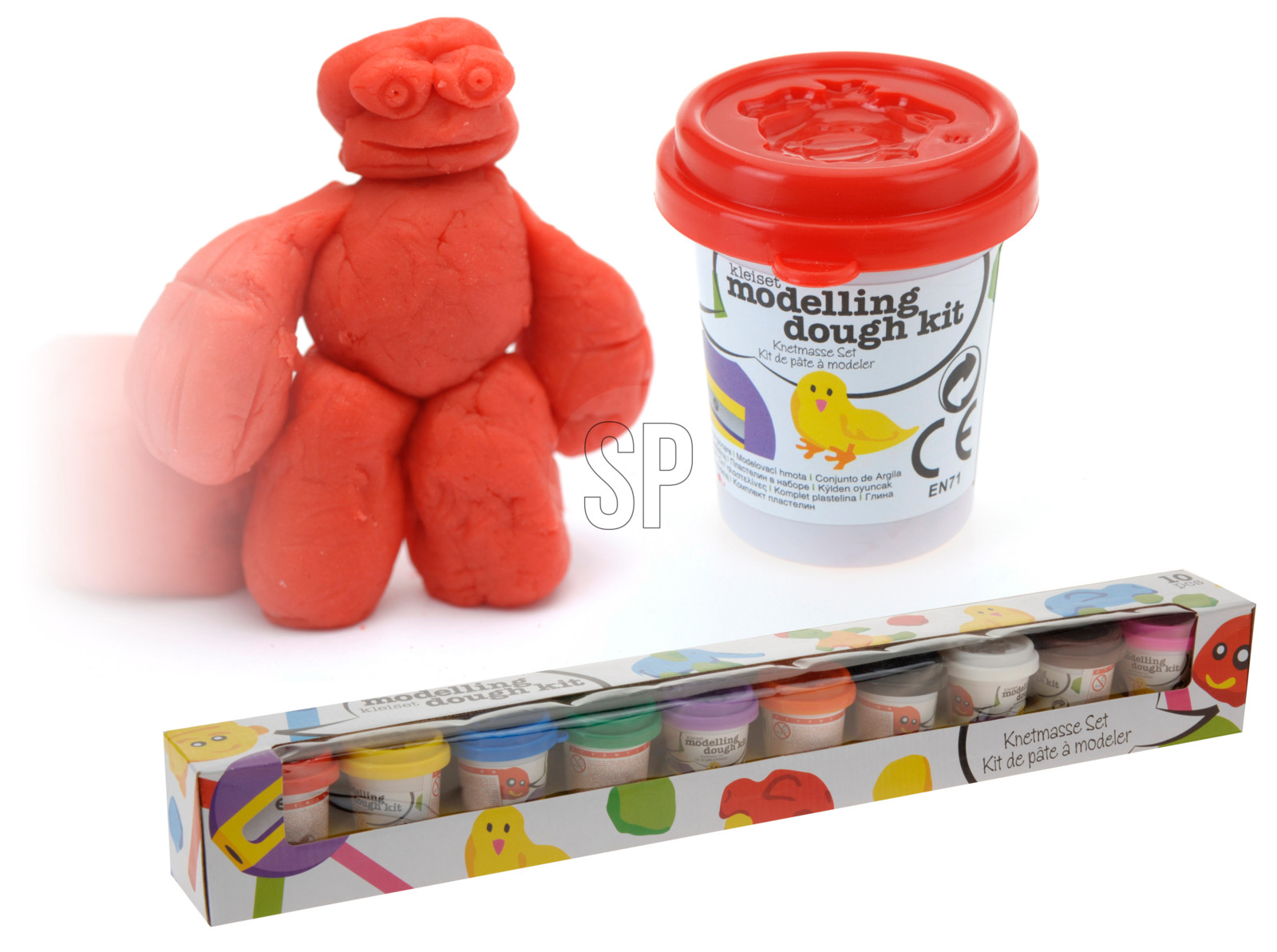 Modellervoks i potter, 10 stk. Ã 55 g