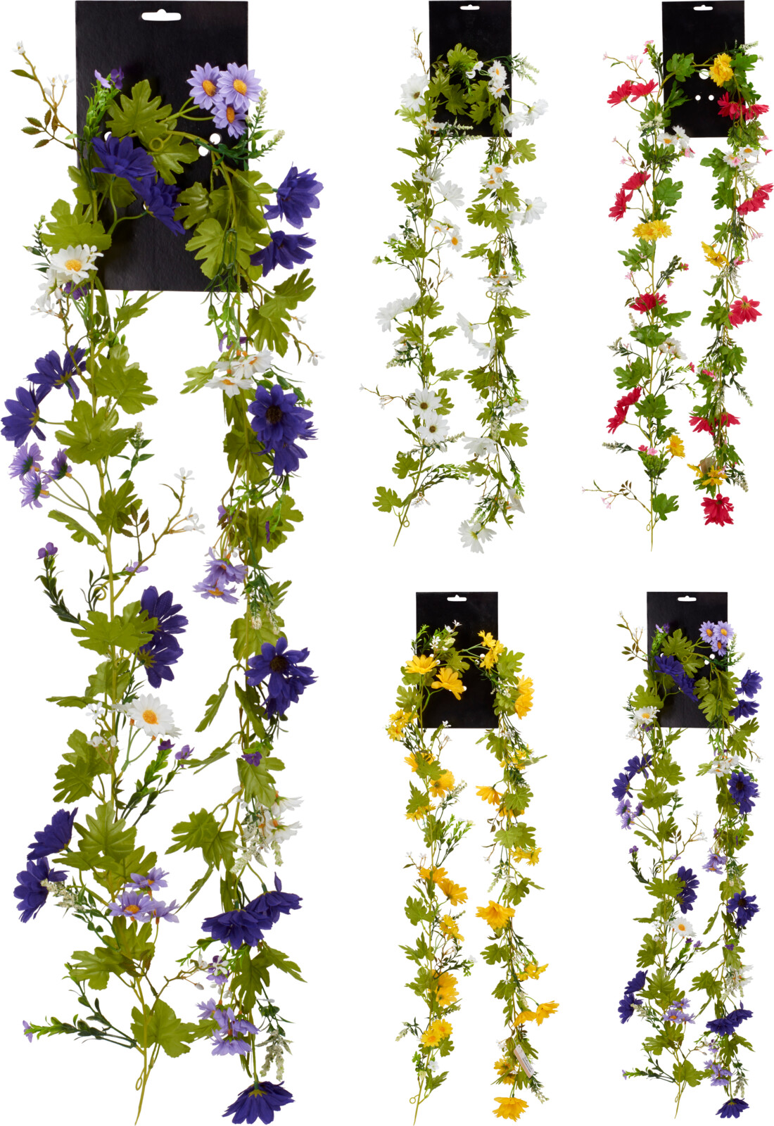 Kunstig blomsterguirlande 180 cm