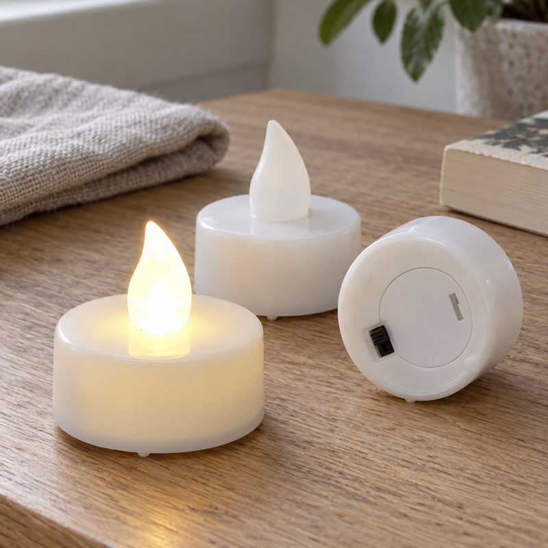 LED-fyrfadslys 15 stk. med flakkende lys