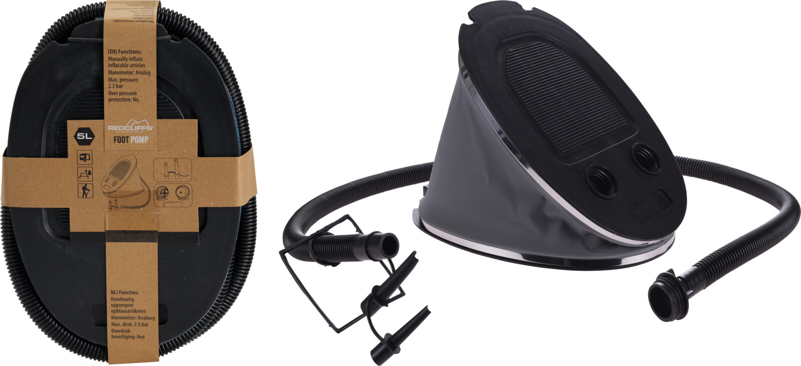 Fodpumpe med ekstra dyser, 5 liter