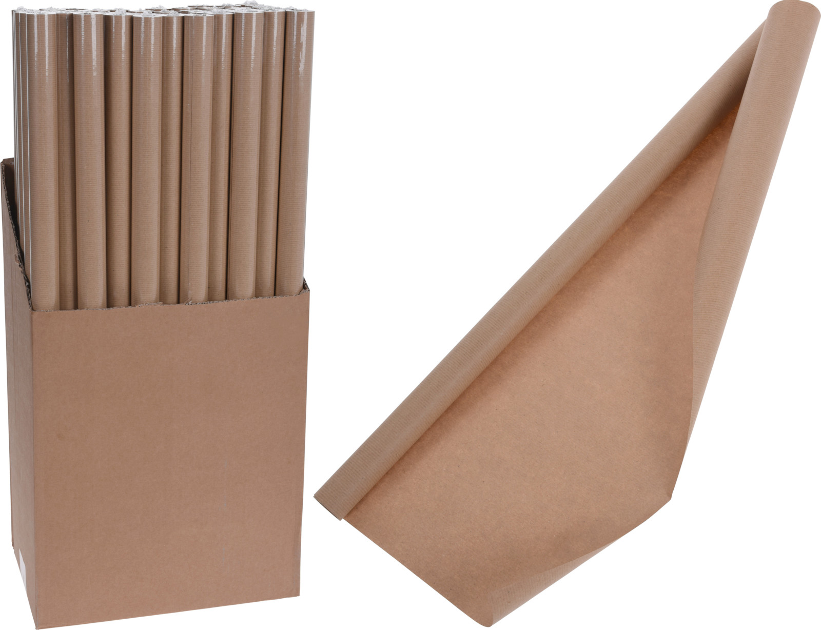 Kraftpapir gavepapir brun 70x300 cm