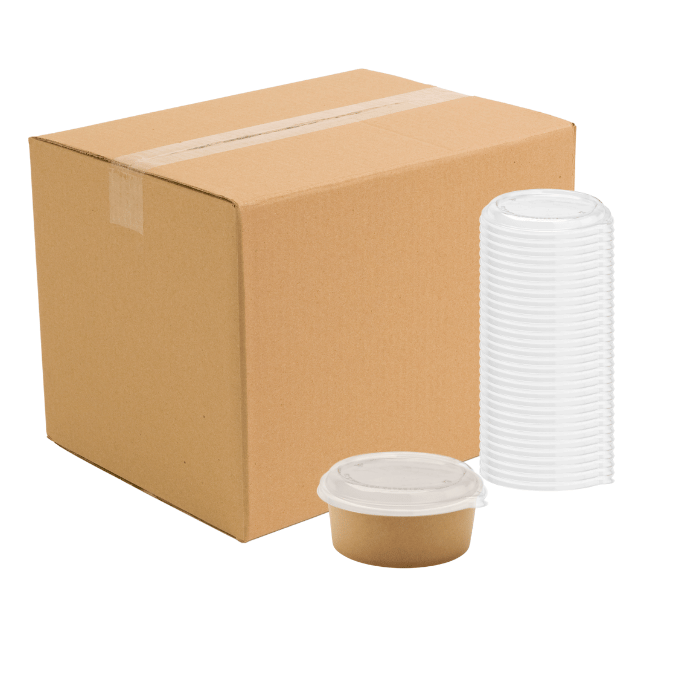 750 ml låg til skål 300x engangs papbowle