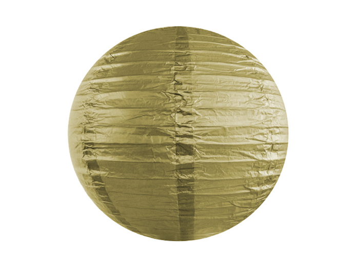 Guld Papirs Lanterne - 25 cm