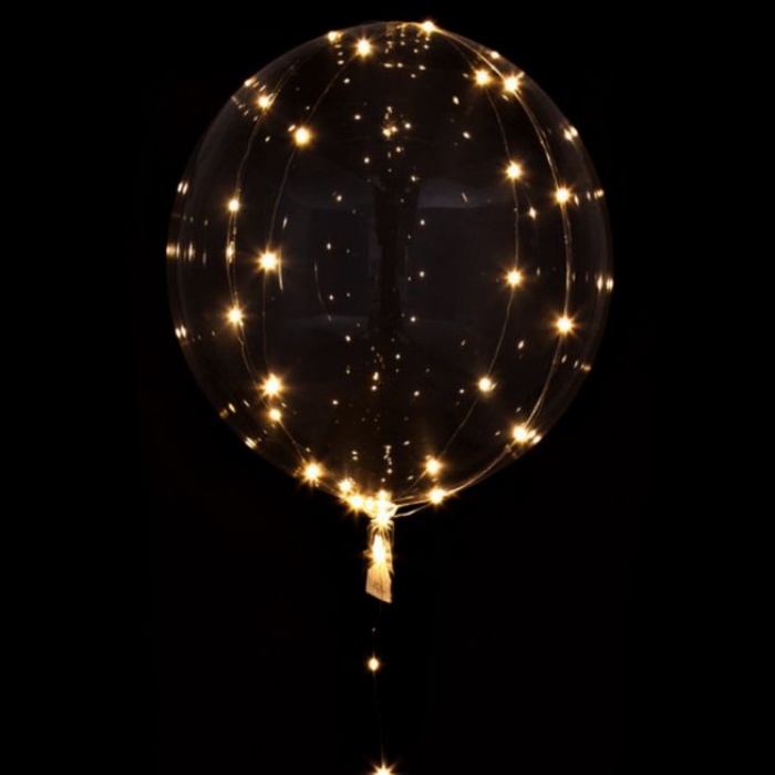 LED ballon hvid lyskæde 50 cm 5 m