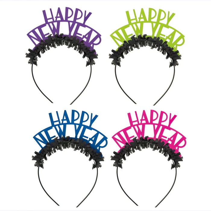 Neon hårbøjler 4 forskellige farver nytårsaften