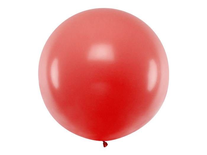 Kæmpe pastel rød ballon - 1 meter