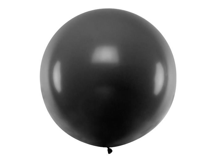 Kæmpe sort ballon - 1 meter