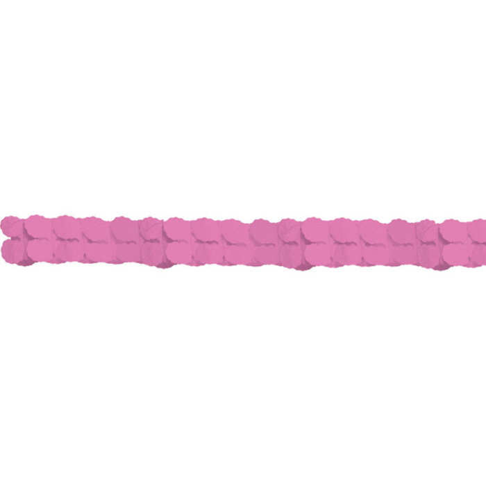 Pink Papir Guirlande - 3,65 meter