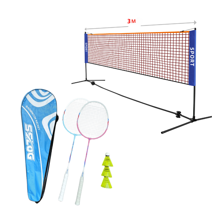 Billede af Badmintonsæt m. net, 2 ketchere og 3 bolde