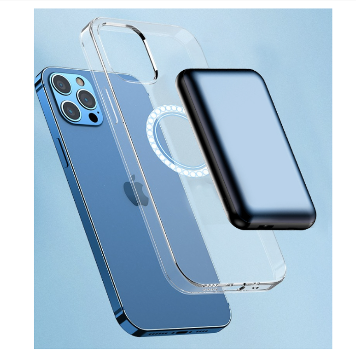 Magnetisk Powerbank 000mah Sort