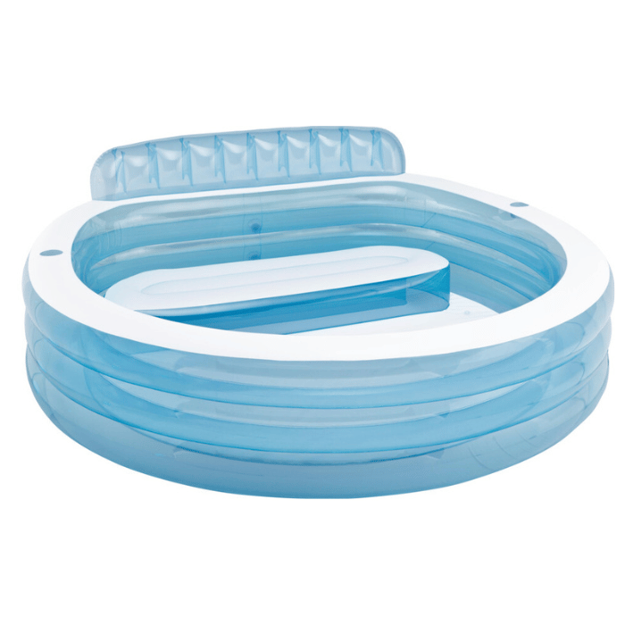 Intex oppustelig pool med bænk – 229x218x79 cm