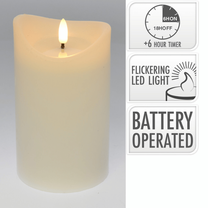 Led Bloklys Hvid 9x9x15