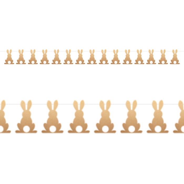Påske guirlande med kaniner - 1,7 m