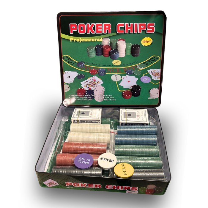 Pokersæt 500 Chips Pokerdug