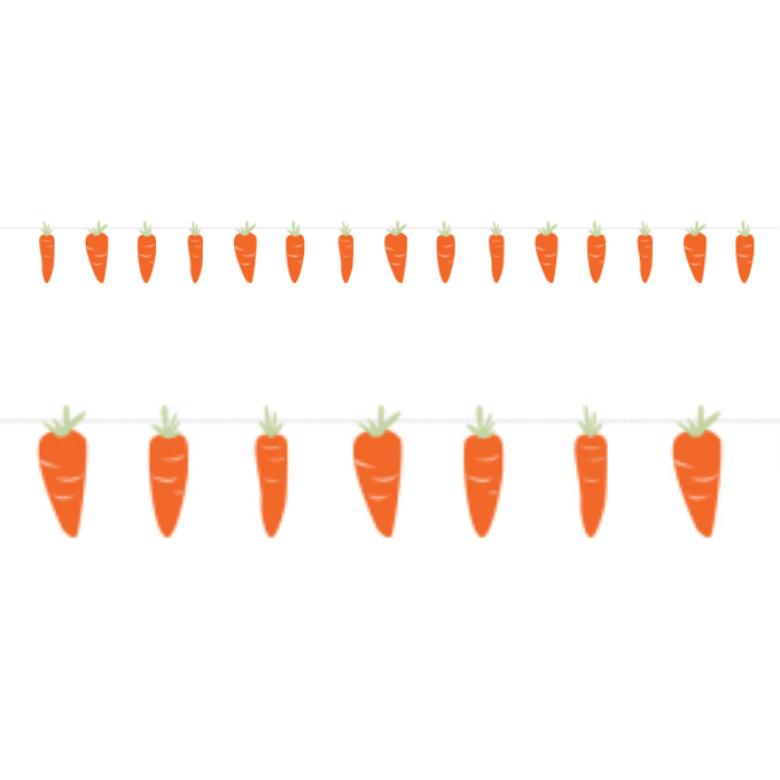 Påske guirlande med gulerødder - 1,6 m
