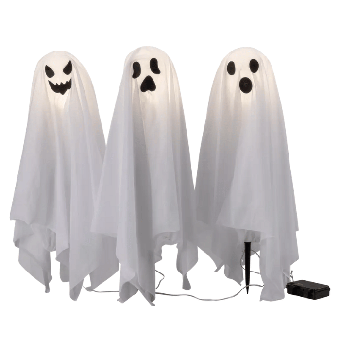 LED havespøgelser med timer 3x – 50 cm