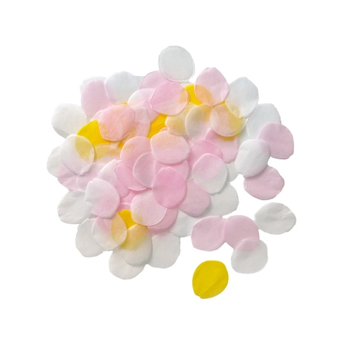 Flot løs rosenblad konfetti i forskellige farver