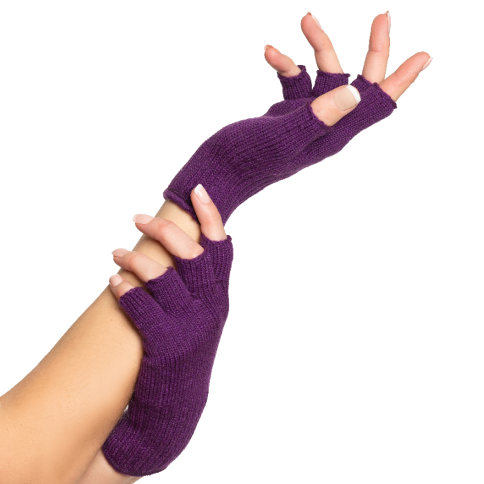 Fingerløse handsker one-size til kvinder lilla