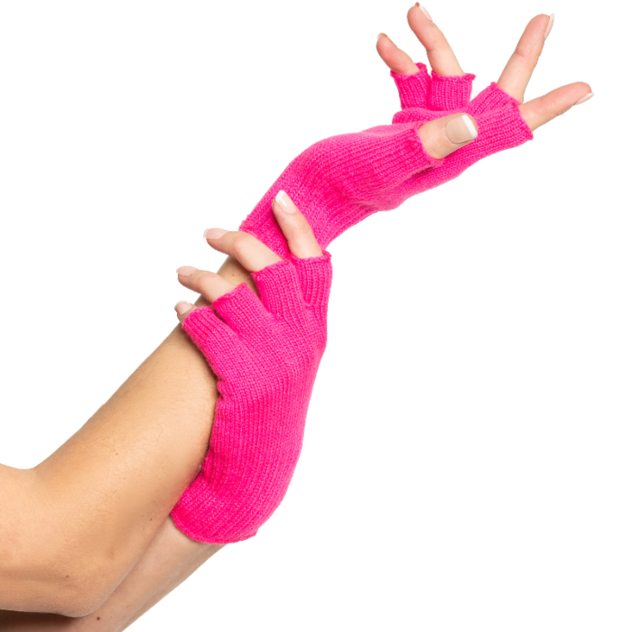 Fingerløse handsker one-size til kvinder neon pink