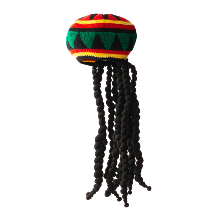 Køb Rasta hue med dreads - Pris 129.00 kr.