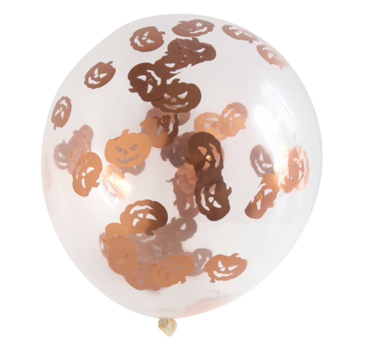 Ballon med græskar konfetti - 30 cm