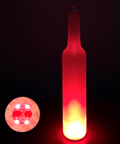 Billede af LED flaske lys rød