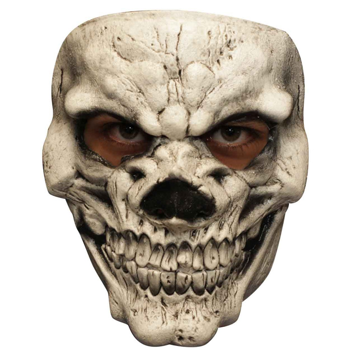 Uhyggelig skelet kranie maske
