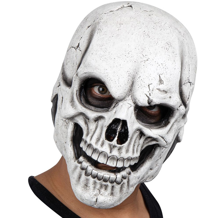 Uhyggelig hvid skelet maske