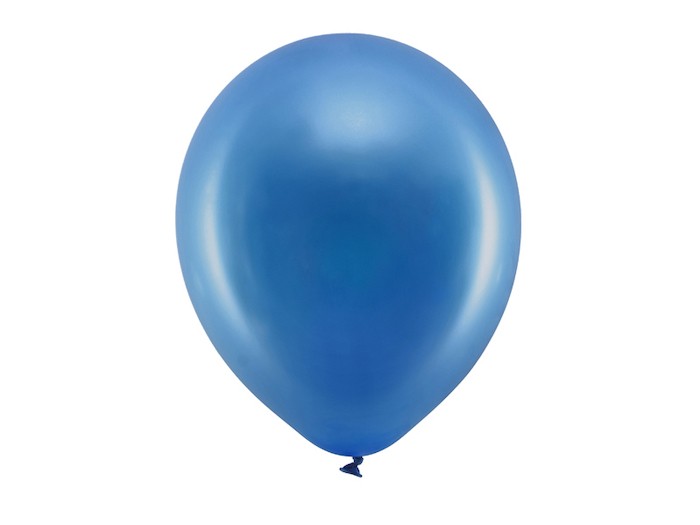 Metallic Mørkeblå Balloner 10x - 30 cm
