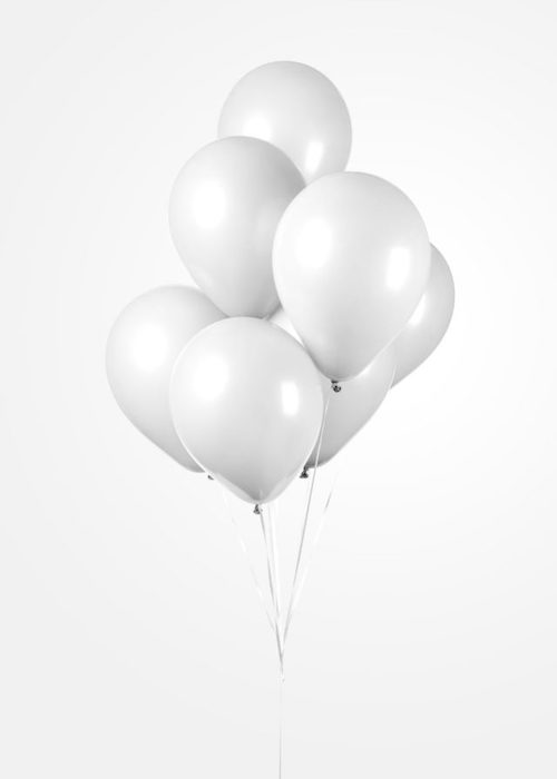Hvid Balloner 100x - 30 cm