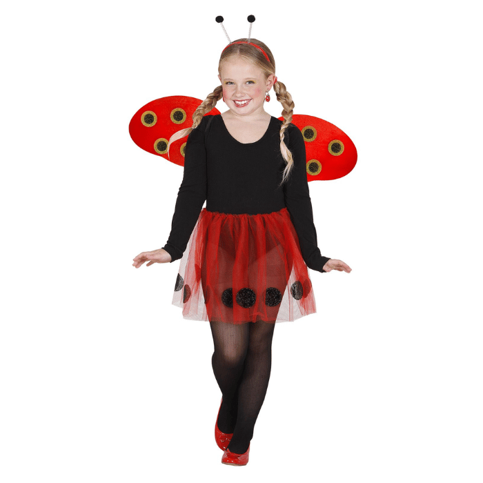 Mariehøne kostume til børn – 3 dele