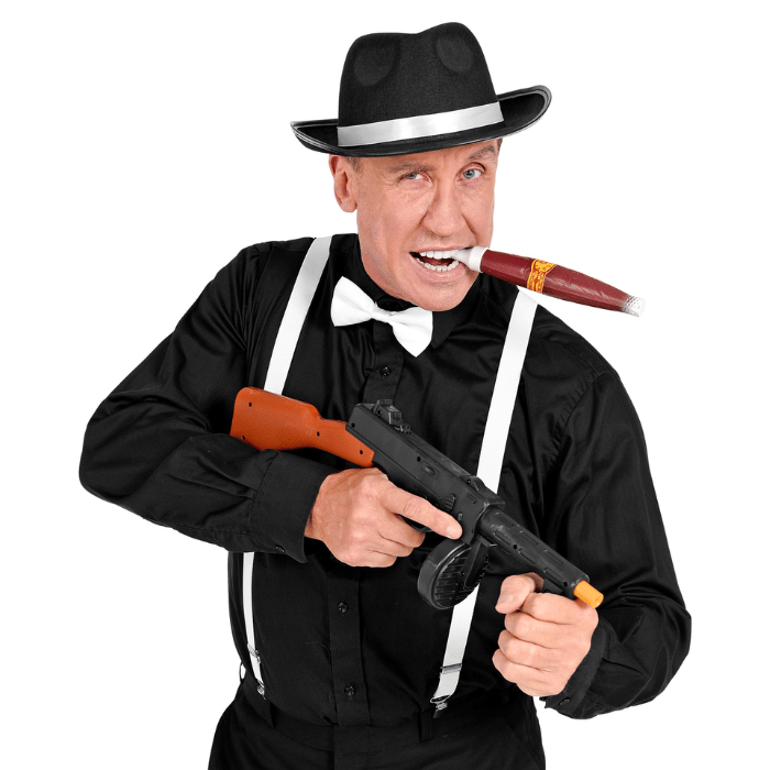 Gangstersæt kostume – 4 dele