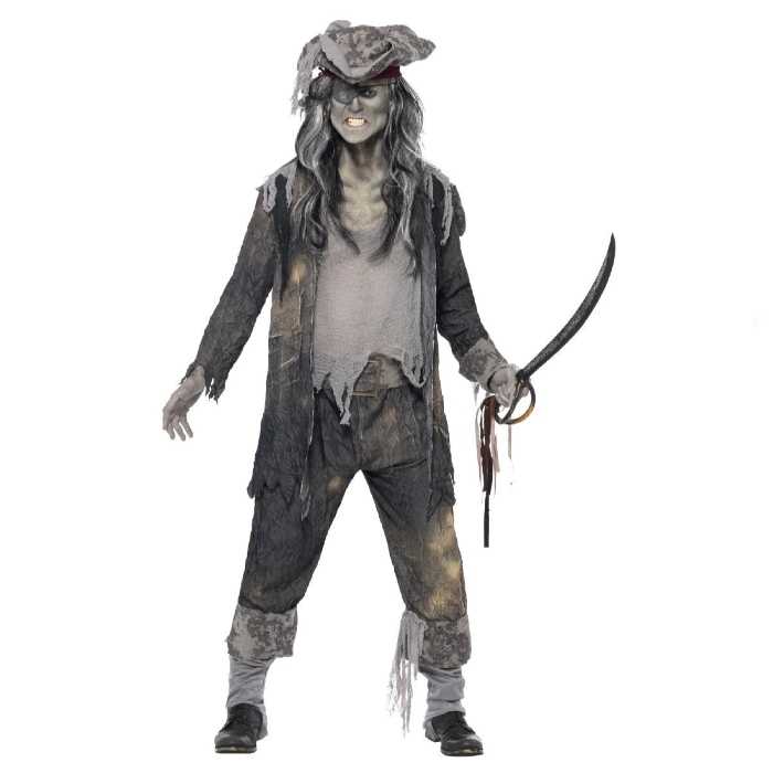 Billede af Uhyggeligt spøgelses pirat kostume