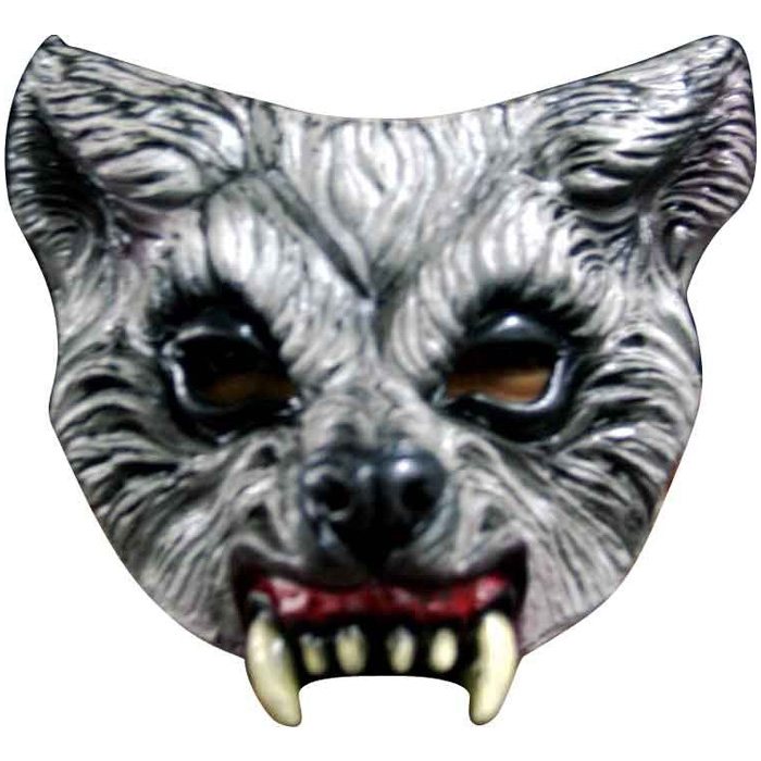 Uhyggelig halv ulve maske