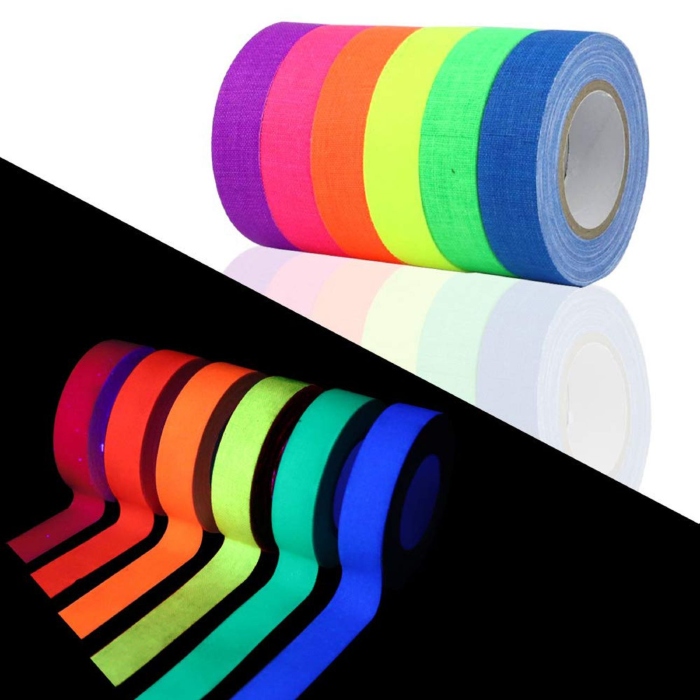 UV Neon Tape 6x selvlysende neon tape