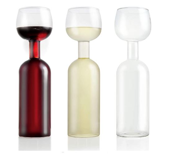 Vinflaske glas 750 ml - 1 glas vin