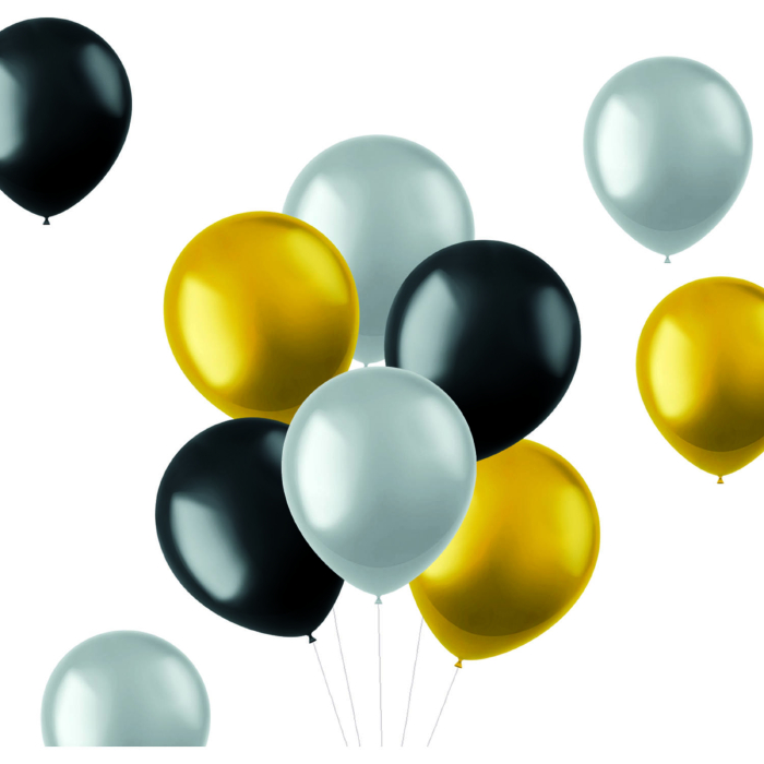 Balloner metallisk mix 10x - 33cm
